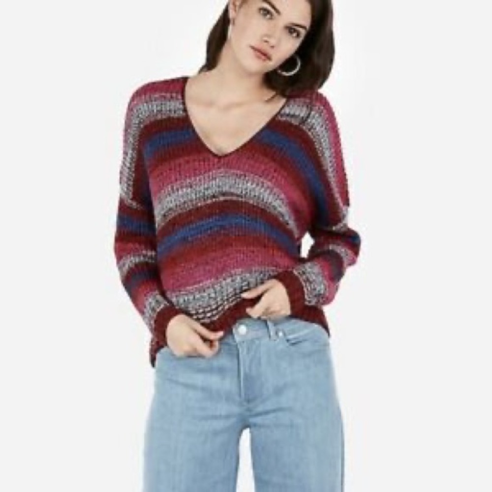 Express Multicolor Stripe Sweater